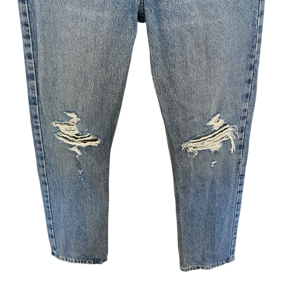 AGOLDE Mia Mid Rise Straight Distressed Jeans In Rule Size 24 - Picture 5 of 11